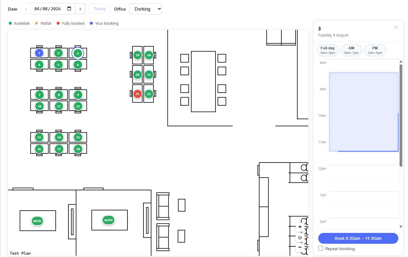 EmptySpace floor plan booking